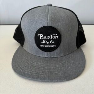 Brixton men’s adjustable trucker mesh snap back hat cap pre owned